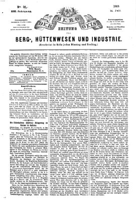 Der Berggeist Dienstag 14. Juli 1868