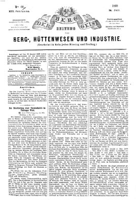 Der Berggeist Dienstag 28. Juli 1868