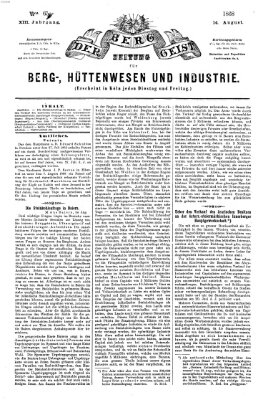 Der Berggeist Freitag 14. August 1868