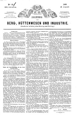 Der Berggeist Freitag 28. August 1868