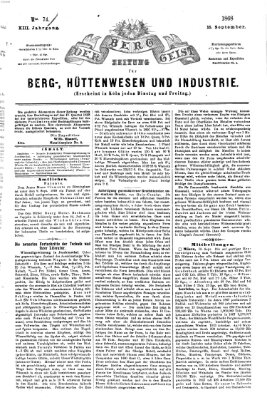 Der Berggeist Dienstag 15. September 1868