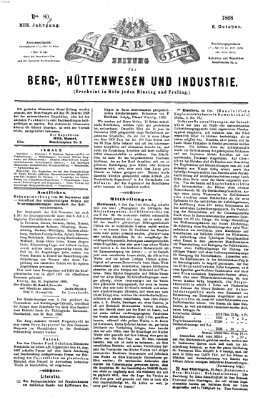 Der Berggeist Dienstag 6. Oktober 1868