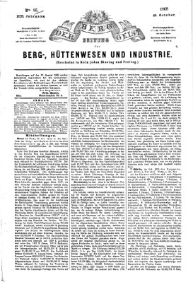 Der Berggeist Freitag 23. Oktober 1868