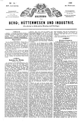 Der Berggeist Dienstag 16. Februar 1869