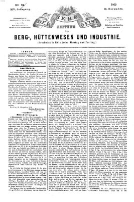 Der Berggeist Dienstag 23. November 1869