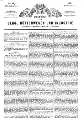 Der Berggeist Dienstag 30. November 1869