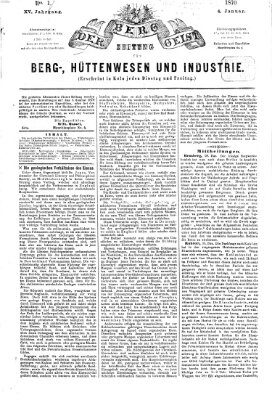 Der Berggeist Dienstag 4. Januar 1870