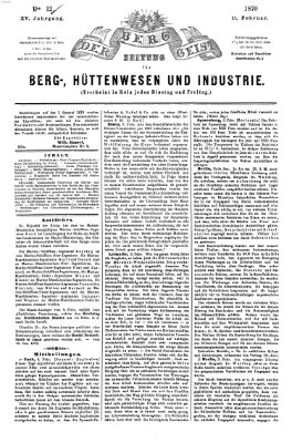 Der Berggeist Freitag 11. Februar 1870