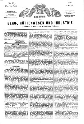 Der Berggeist Freitag 1. April 1870