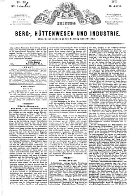 Der Berggeist Dienstag 12. April 1870