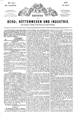 Der Berggeist Freitag 15. April 1870