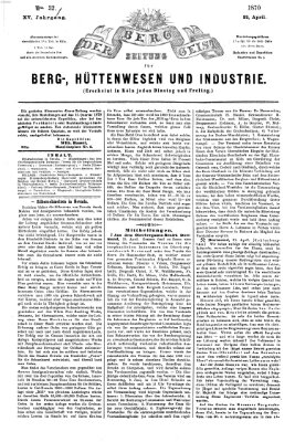 Der Berggeist Freitag 22. April 1870