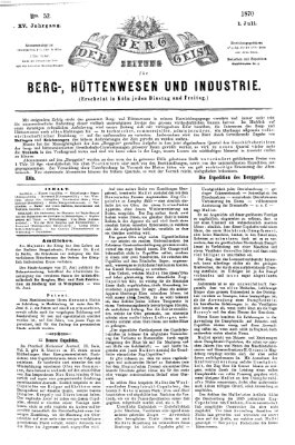 Der Berggeist Freitag 1. Juli 1870