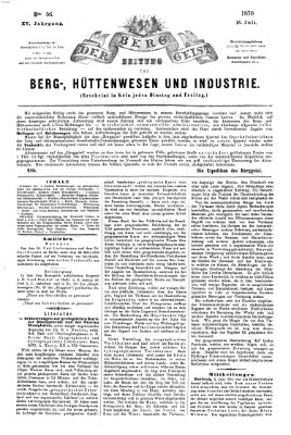 Der Berggeist Freitag 15. Juli 1870