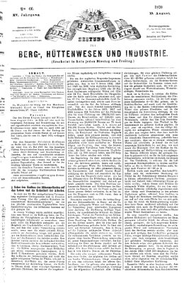 Der Berggeist Freitag 19. August 1870