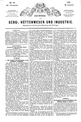 Der Berggeist Freitag 26. August 1870