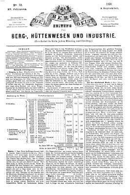 Der Berggeist Freitag 9. September 1870