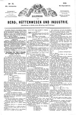 Der Berggeist Freitag 23. September 1870