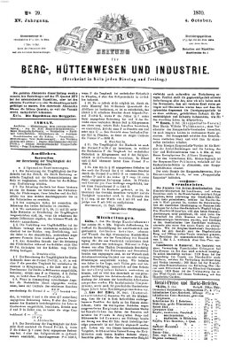 Der Berggeist Dienstag 4. Oktober 1870