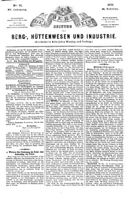 Der Berggeist Dienstag 25. Oktober 1870