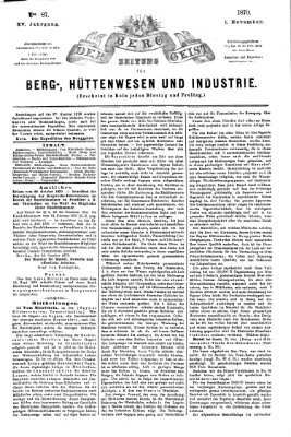 Der Berggeist Dienstag 1. November 1870