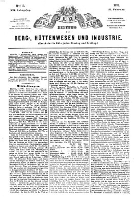 Der Berggeist Dienstag 21. Februar 1871