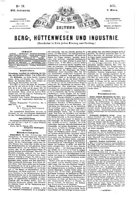 Der Berggeist Dienstag 7. März 1871