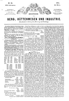 Der Berggeist Dienstag 28. März 1871