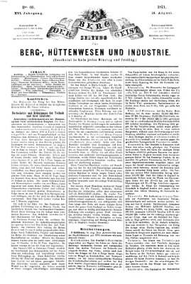 Der Berggeist Freitag 18. August 1871