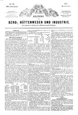 Der Berggeist Dienstag 29. August 1871