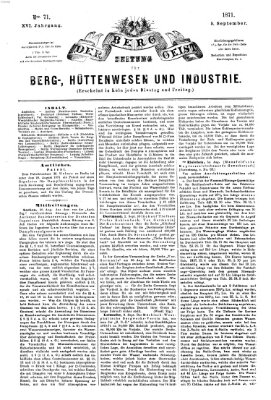 Der Berggeist Dienstag 5. September 1871