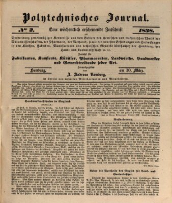 Polytechnisches Journal Samstag 10. März 1838