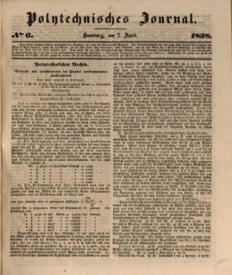 Polytechnisches Journal Samstag 7. April 1838