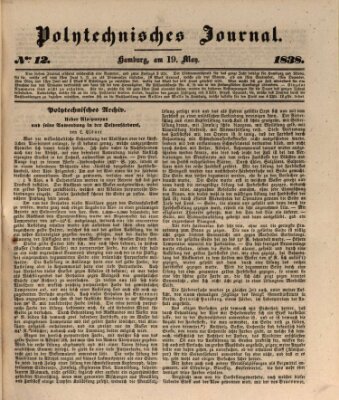 Polytechnisches Journal Samstag 19. Mai 1838