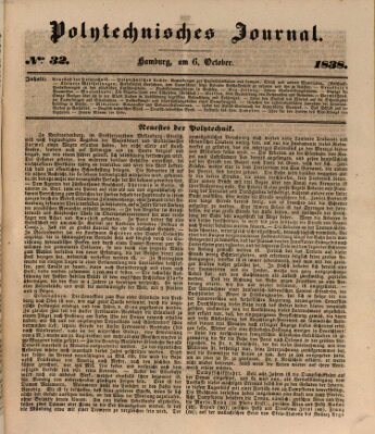 Polytechnisches Journal Samstag 6. Oktober 1838