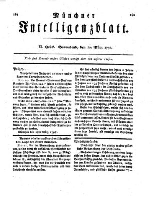 Münchner Intelligenzblatt Samstag 10. März 1798