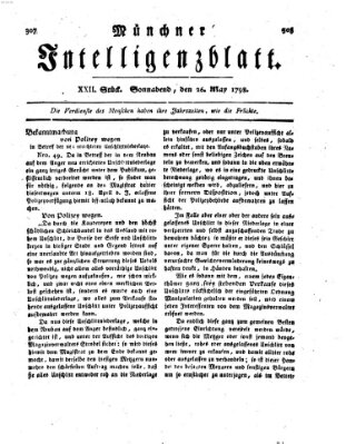 Münchner Intelligenzblatt Samstag 26. Mai 1798