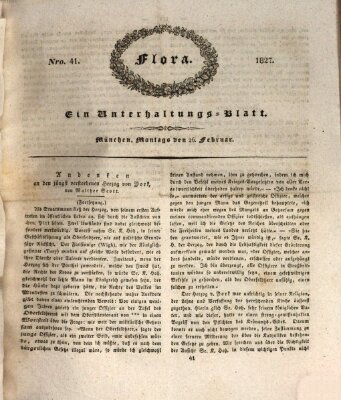 Flora (Baierische National-Zeitung) Montag 26. Februar 1827