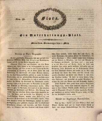 Flora (Baierische National-Zeitung) Dienstag 8. Mai 1827