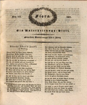 Flora (Baierische National-Zeitung) Donnerstag 21. Juni 1827