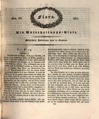 Flora (Baierische National-Zeitung) Sonntag 19. August 1827