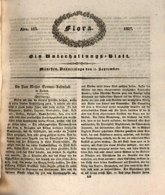 Flora (Baierische National-Zeitung) Donnerstag 13. September 1827