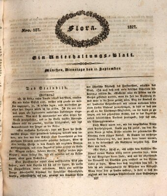 Flora (Baierische National-Zeitung) Dienstag 18. September 1827