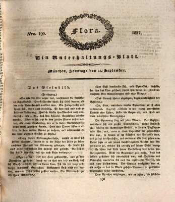 Flora (Baierische National-Zeitung) Sonntag 23. September 1827