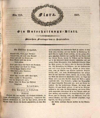 Flora (Baierische National-Zeitung) Freitag 28. September 1827