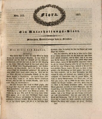 Flora (Baierische National-Zeitung) Donnerstag 25. Oktober 1827