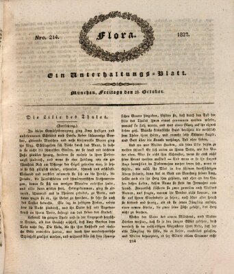 Flora (Baierische National-Zeitung) Freitag 26. Oktober 1827