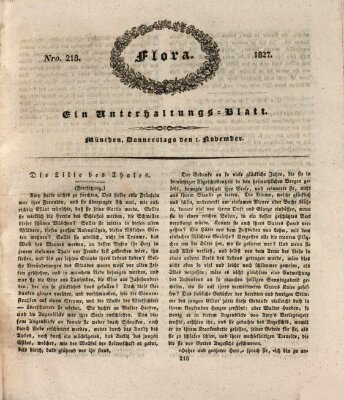 Flora (Baierische National-Zeitung) Donnerstag 1. November 1827