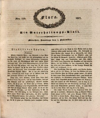 Flora (Baierische National-Zeitung) Sonntag 4. November 1827