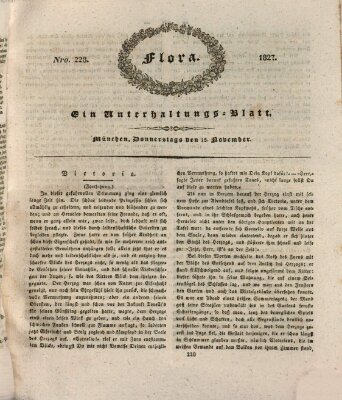 Flora (Baierische National-Zeitung) Donnerstag 15. November 1827